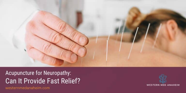 Image of a person receiving acupuncture treatment for neuropathy. Learn about the potential benefits and side effects of acupuncture for peripheral